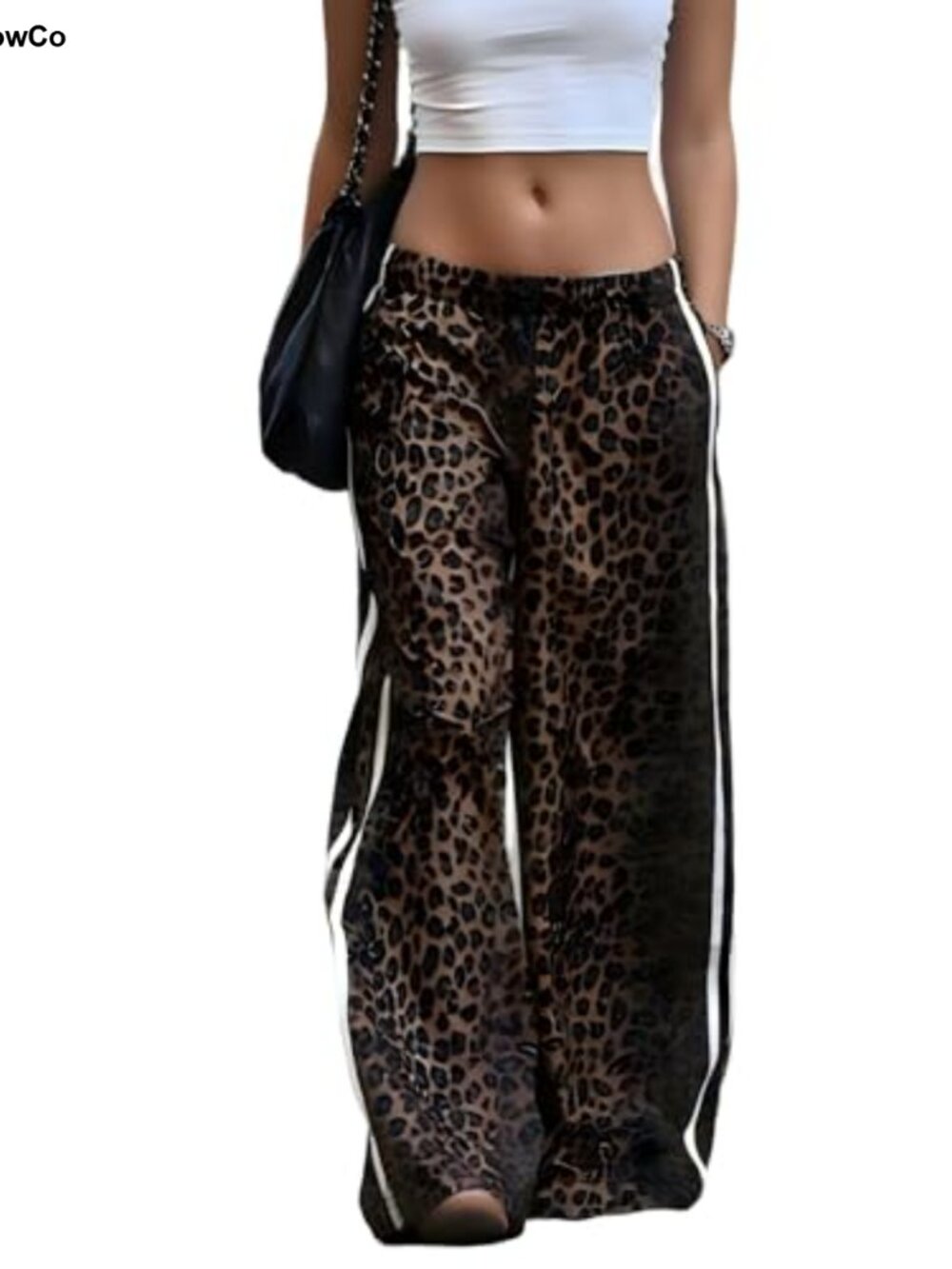 Women's Wide Leg Baggy Sweatpants Elastic Waist Loose Streetwear Lounge Joggers - Picture 1 of 6